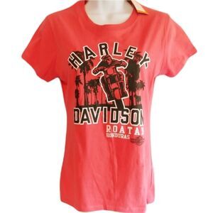 HARLEY DAVIDSON Tee Shirt Juniors Size Medium Pink